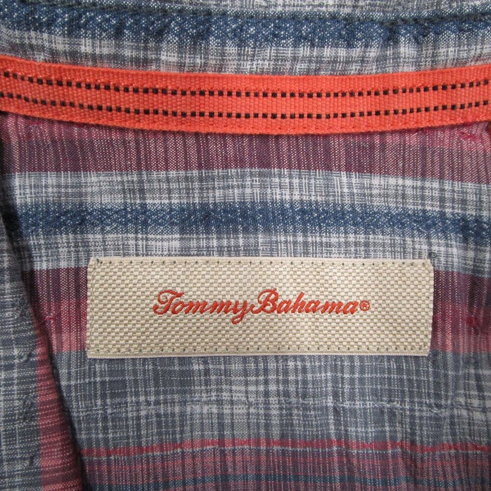 Tommy Bahama Shirt Mens Large Multicolor Silk Blend Hawaiian Button Up Tiki - Picture 3 of 8
